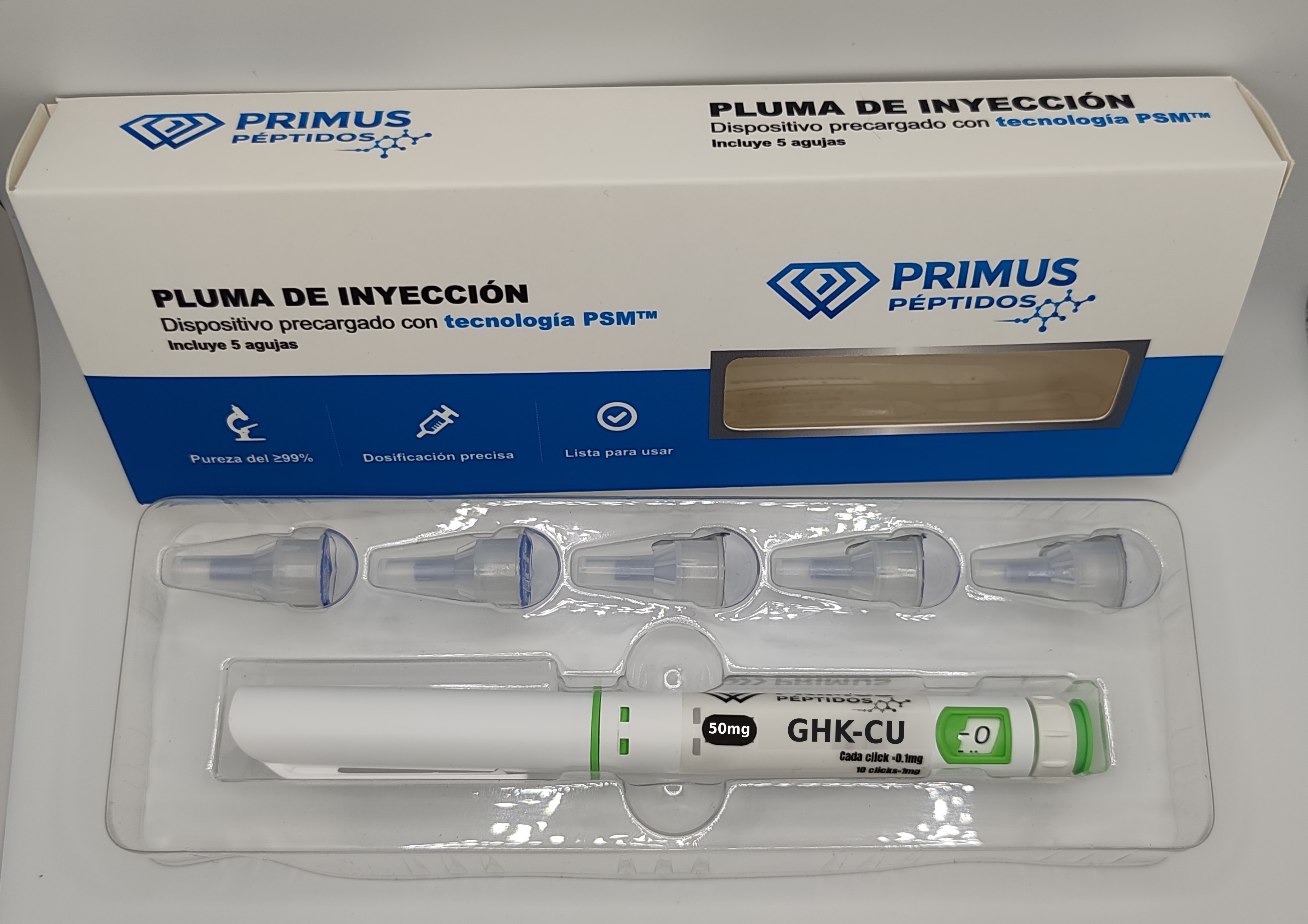 Pluma GHK-CU 50mg — Primus Péptidos